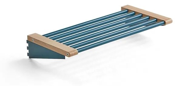 Polica na topánky JEPPE, 600 mm, dub, modrá