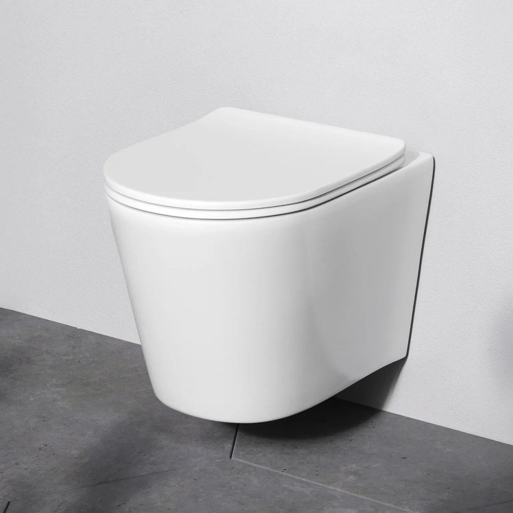 Toaletný set s inštaláciou AM.PM IIS90251.PA1900 bezokrajové, so sedadlom microlift, chróm mechanické tlačidlo na splachovanie