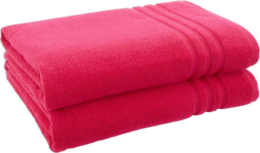 Tmavoružové froté bavlnené uteráky a osušky v súprave 6 ks Zero Twist – Catherine Lansfield