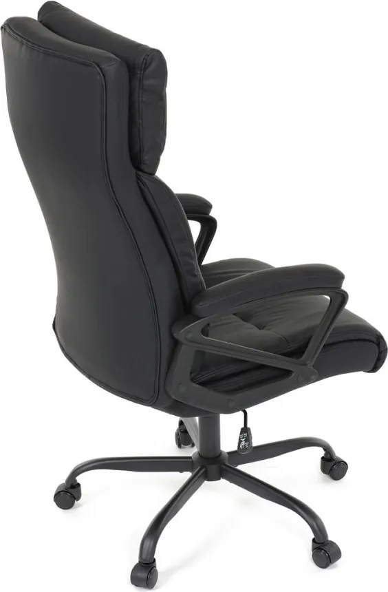 Kancelárske kreslo PEDRO — ekokoža, čierna