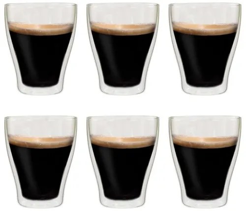 vidaXL Dvojstenné termo poháre na kávu 6 ks 370 ml-