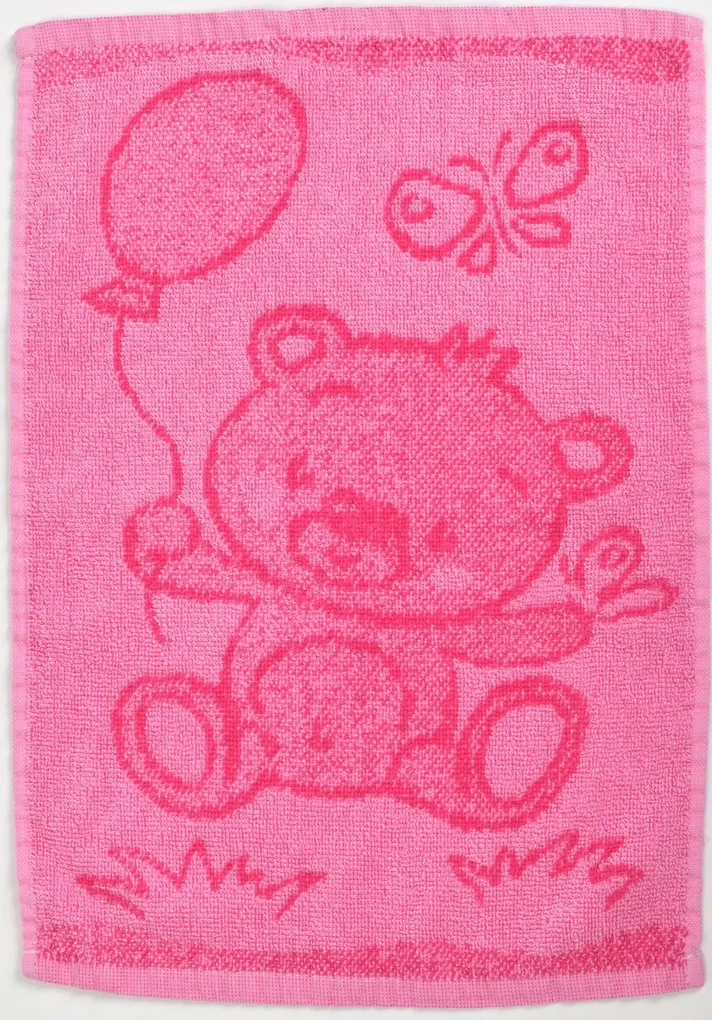 Detský uterák BEBÉ medvedík ružový 30x50 cm