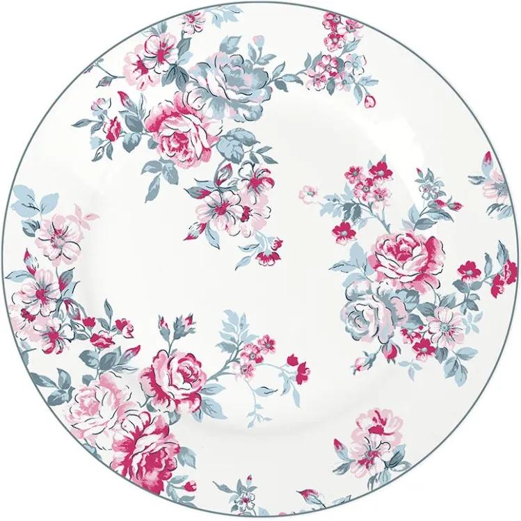 Isabelle Rose Porcelánový tanier s motívom ruží - 19 cm