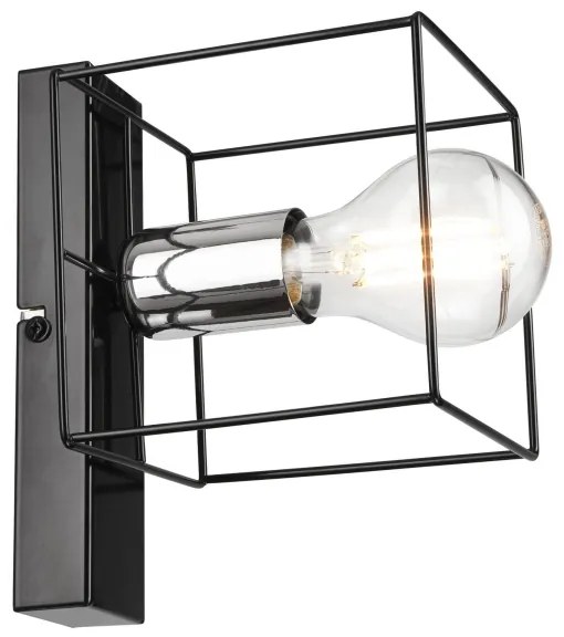 Nástenné svietidlo MIKA 1xE27/60W/230V čierna/chróm