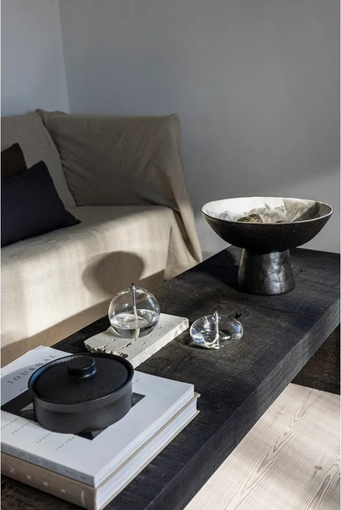 Čierna/slonovinová kameninová misa ø 31,5 cm By Hand – Mette Ditmer Denmark