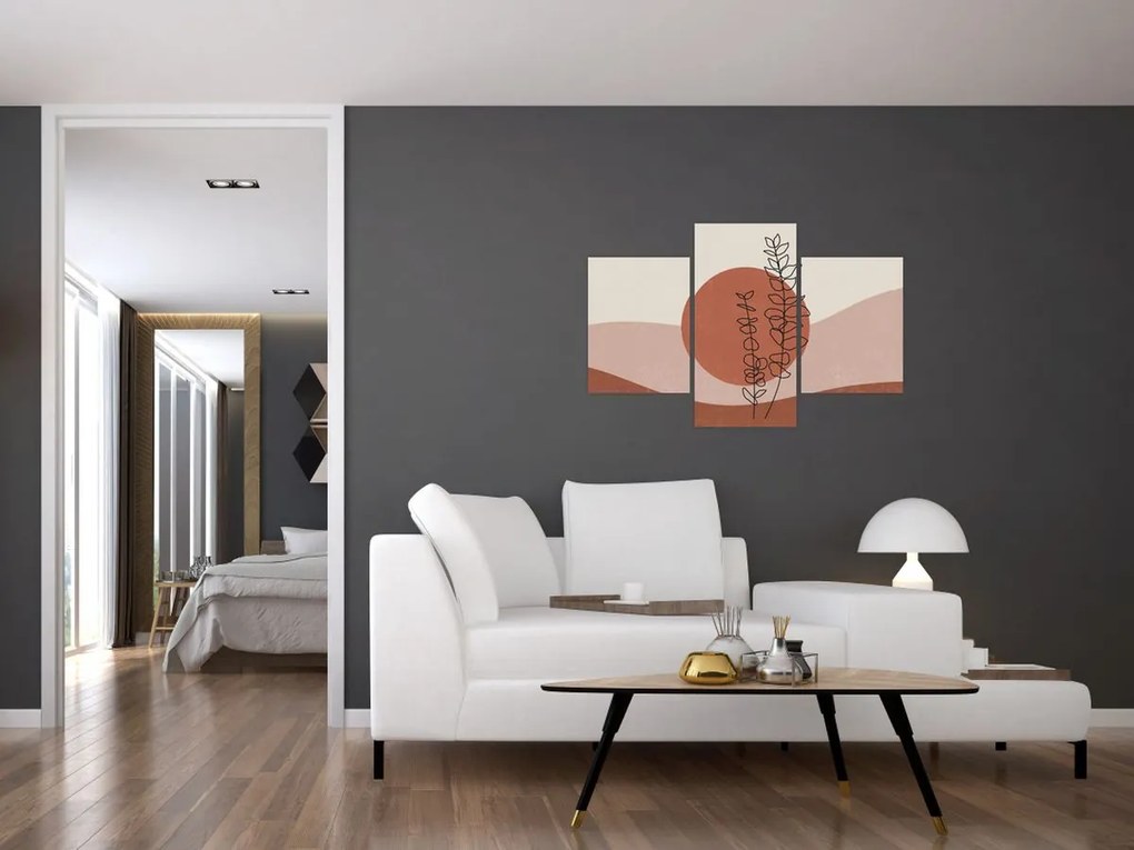 Obraz - Boho listy N⁰1 (90x60 cm)
