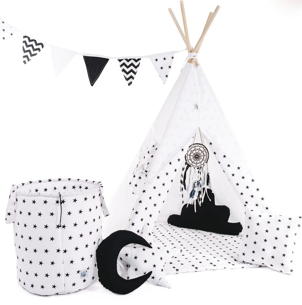 Teepee stan set Biela iskra varianta: standard