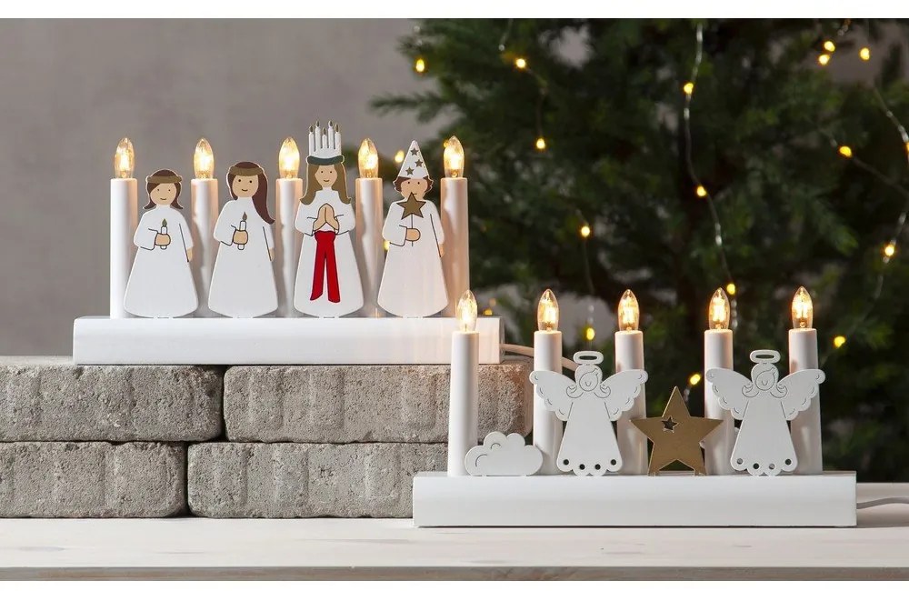 Biela vianočná svetelná dekorácia Julia – Star Trading