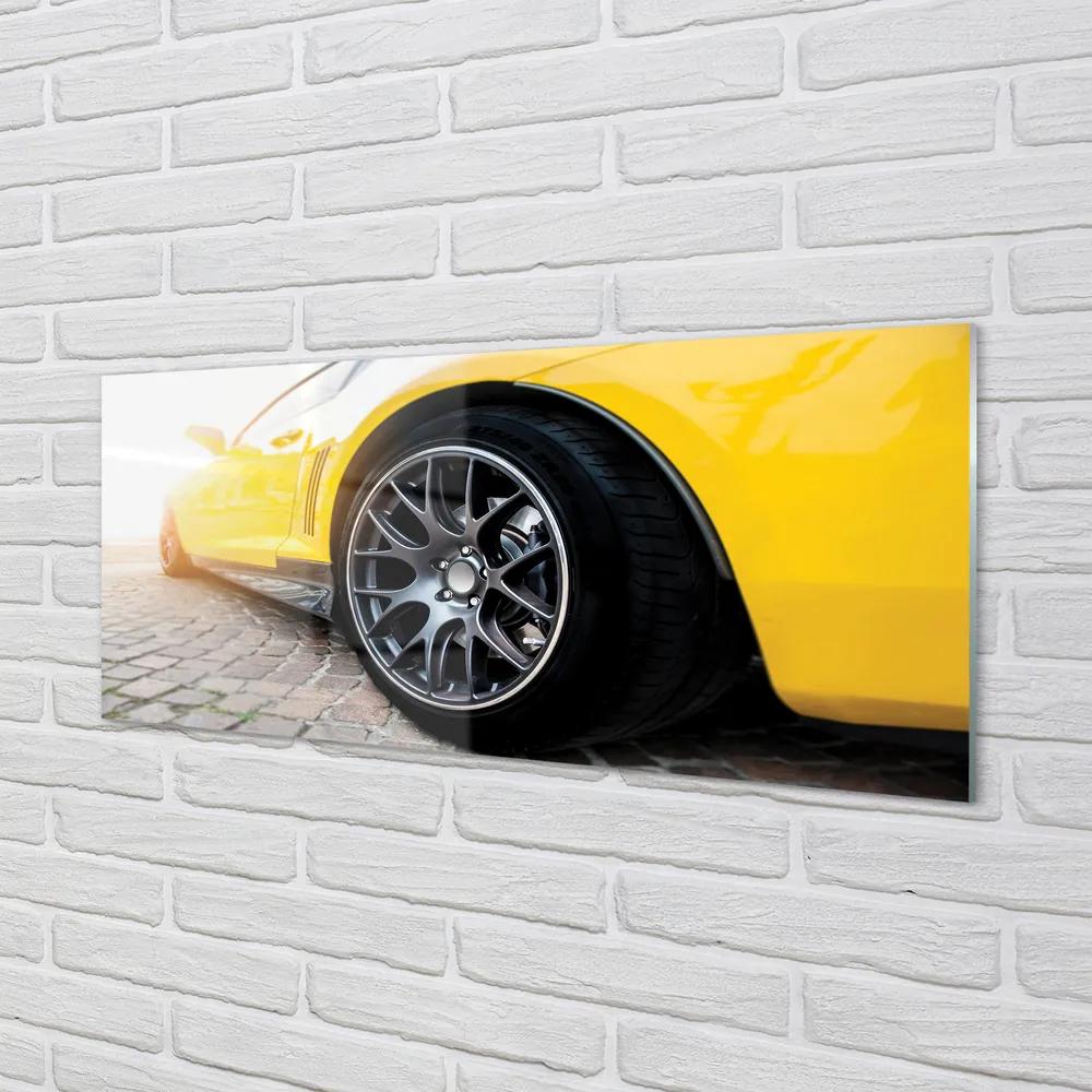 Obraz plexi Žlté auto 120x60 cm