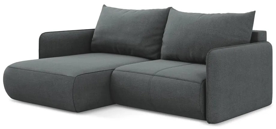 Sivá rozkladacia/s úložným priestorom rohová pohovka (ľavý roh) Nanea – Makamii