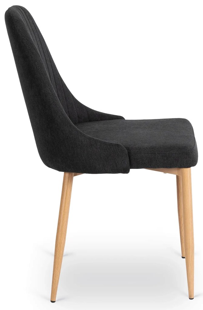 PROXIMA.store - Čalúnená jedálenská stolička TORINO FARBA: čierna