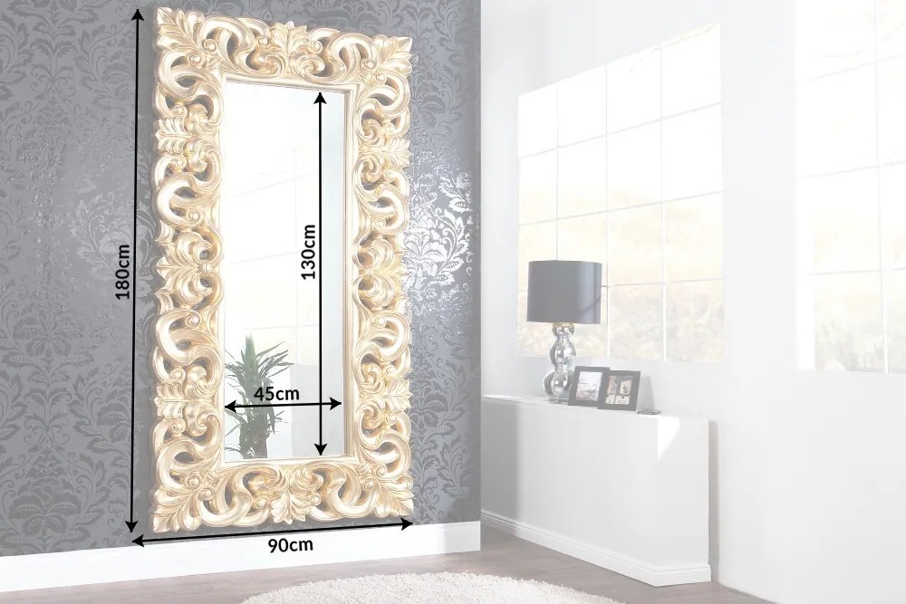 Zrkadlo Veneto zlaté Antik 180cm