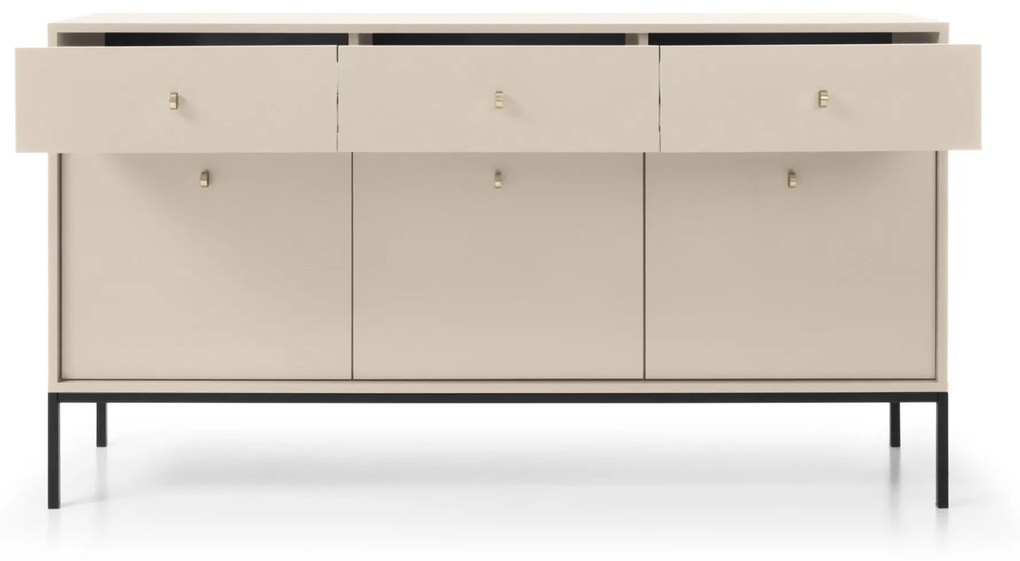 Komoda Mono II 154 cm béžová/čierna