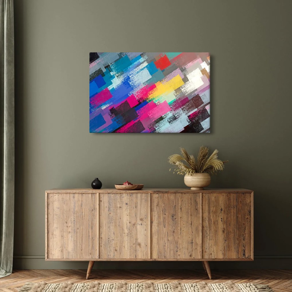 Obraz - Farebné ťahy štetcom (90x60 cm)