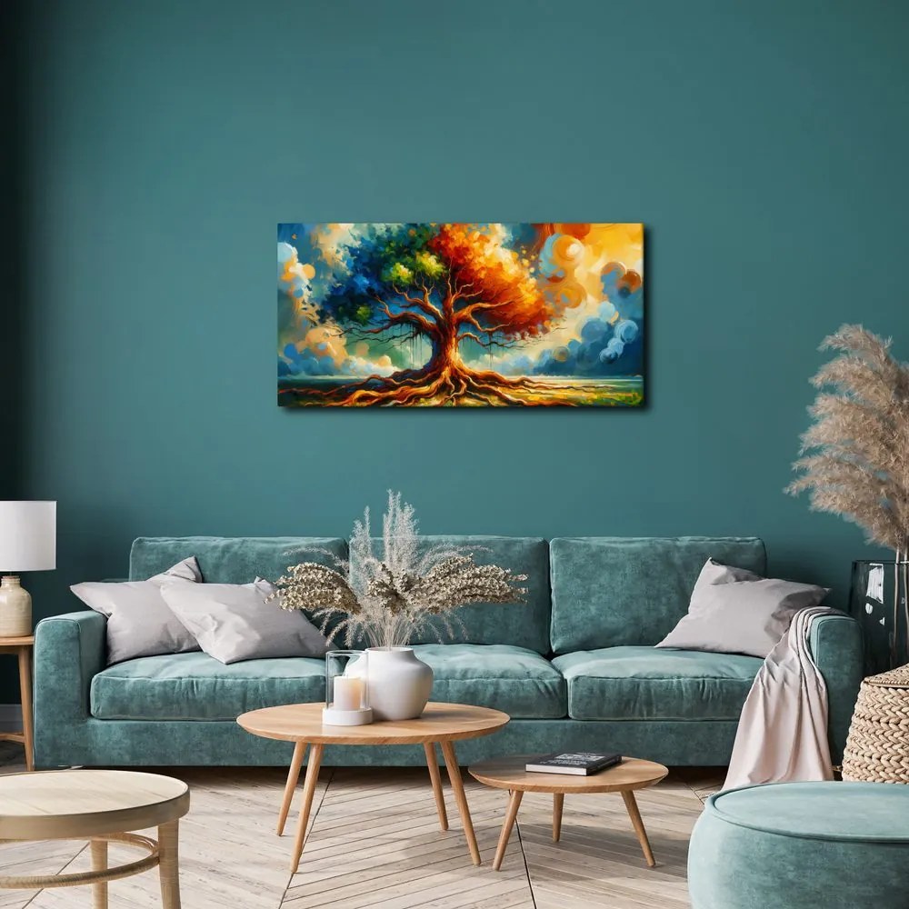 Obraz strom života v žiare slnka