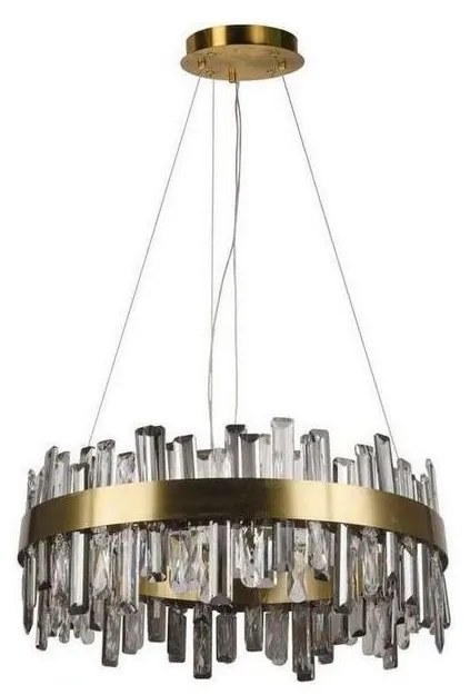 LED Stmievateľný krištáľový luster na lanku LED/80W/230V + diaľkové ovládanie