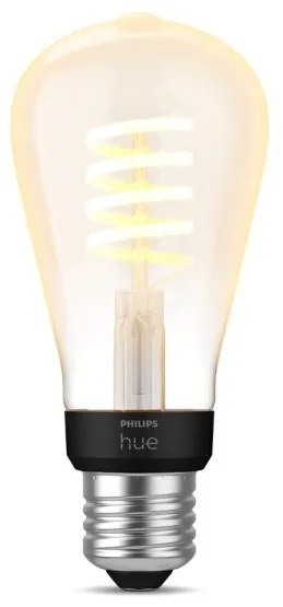 PHILIPS HUE Múdra LED filamentová žiarovka HUE, E27, ST64, 7W, 550lm, teplá biela-neutrálna biela