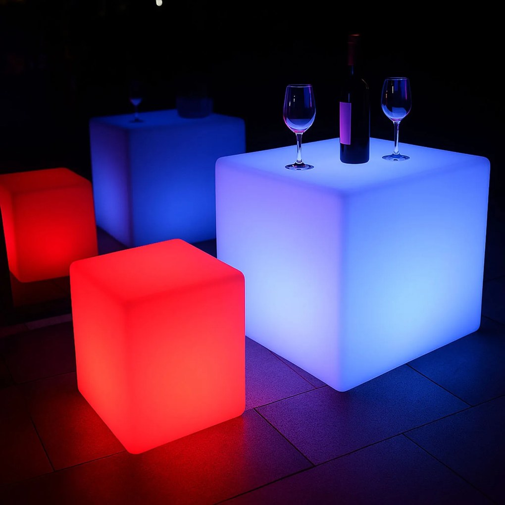 LED svietiaci stôl, 45 x 40 x 40 cm