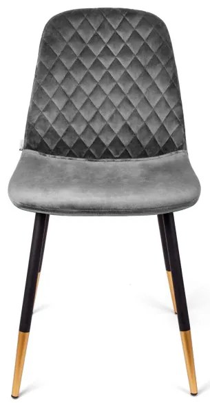 Stolička NOIR zamatová sivá SS22 933473
