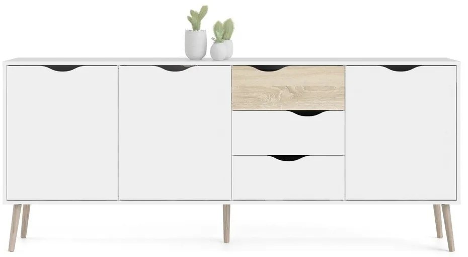 Biela komoda 196x82x39 cm Oslo – Tvilum
