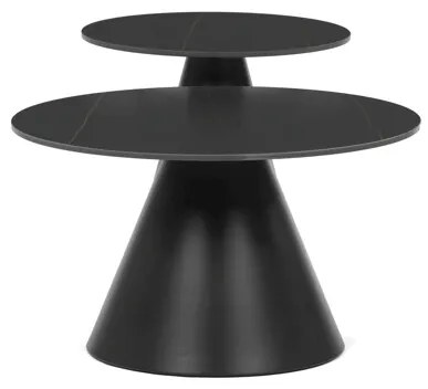 Autronic BONTEC Konferenčný stolík 70x70x40, 5cm, keramika, mramor, CT-F4118 BK Farba: Béžová