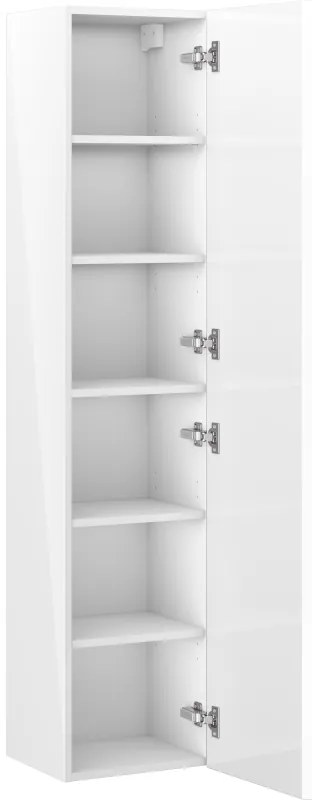 Mexen Orio, kúpeľňový podstavec 35 cm, 1 dvierka, biela lesklá, 91A11-03016-1-BF00