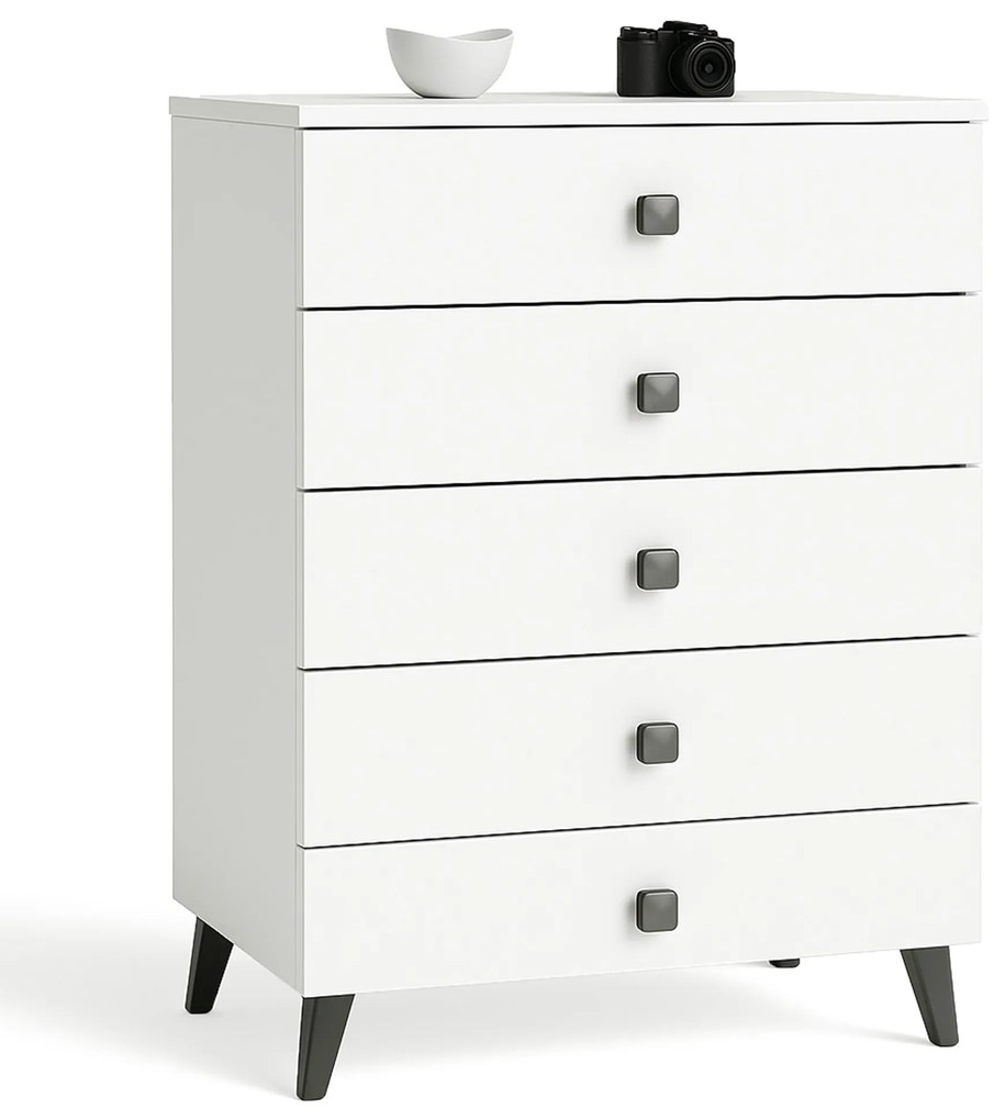 Komoda MOBI K-05 biela/čierna