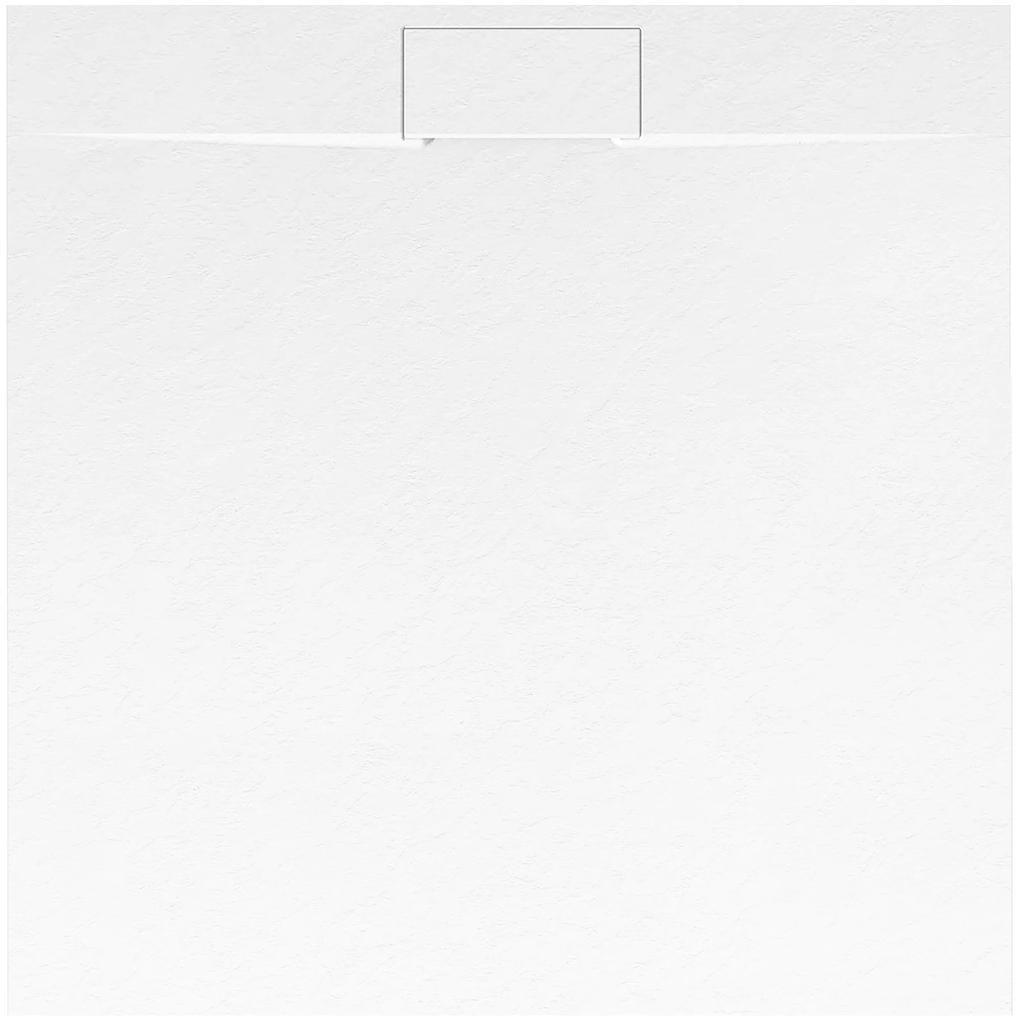 Rea Bazalt Long, SMC štvorcová sprchová vanička 90x90 cm, biela, REA-K3303