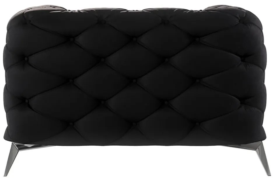 Čierne zamatové kreslo Chelsea – Ropez