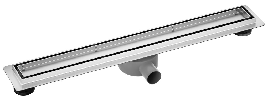 CERANO Cerano, Lineárny odtokový žľab 2v1 70 cm s otočným sifónom o 360°, chrómová, CER-CER-414926