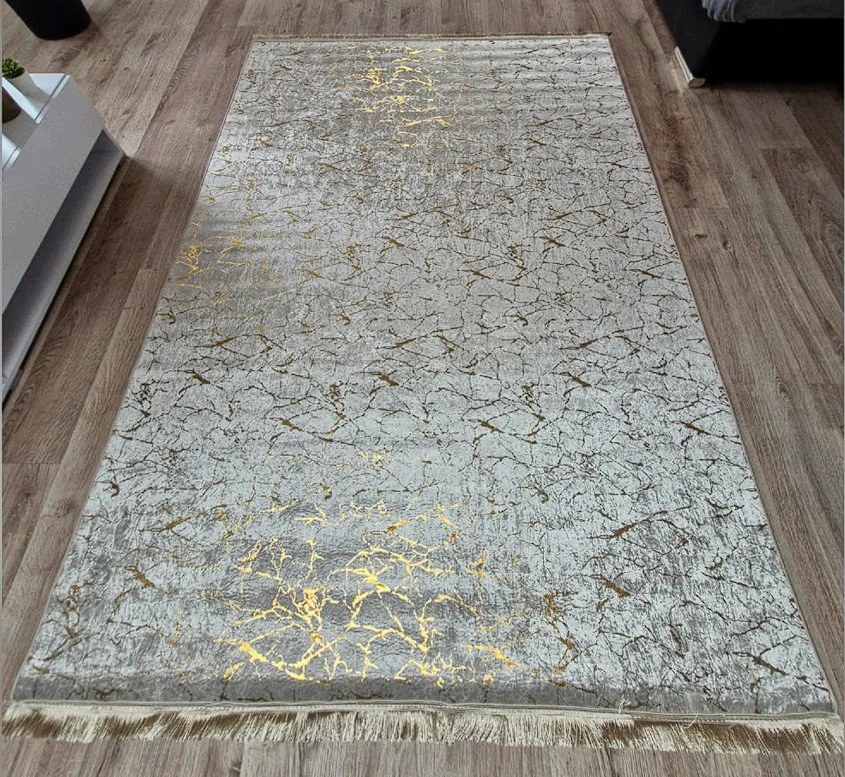 Moderný koberec Parys Creme-Gold – béžovo-zlatý dizajn Rozmer: 160x230 cm