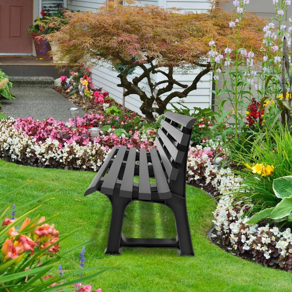 I.P.A.E-Progarden Záhradná lavica ORCHIDEA, 145x49x74cm, antracitová