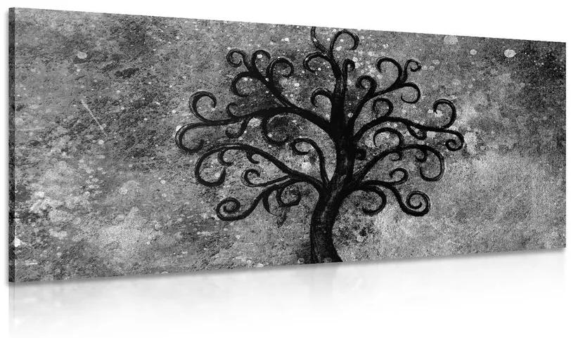 Obraz čiernobiely strom života Varianta: 100x50