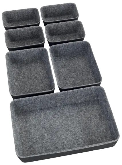 WENKO 64502100 - Organizér do zásuvky FELT 28,5x20 cm sivý