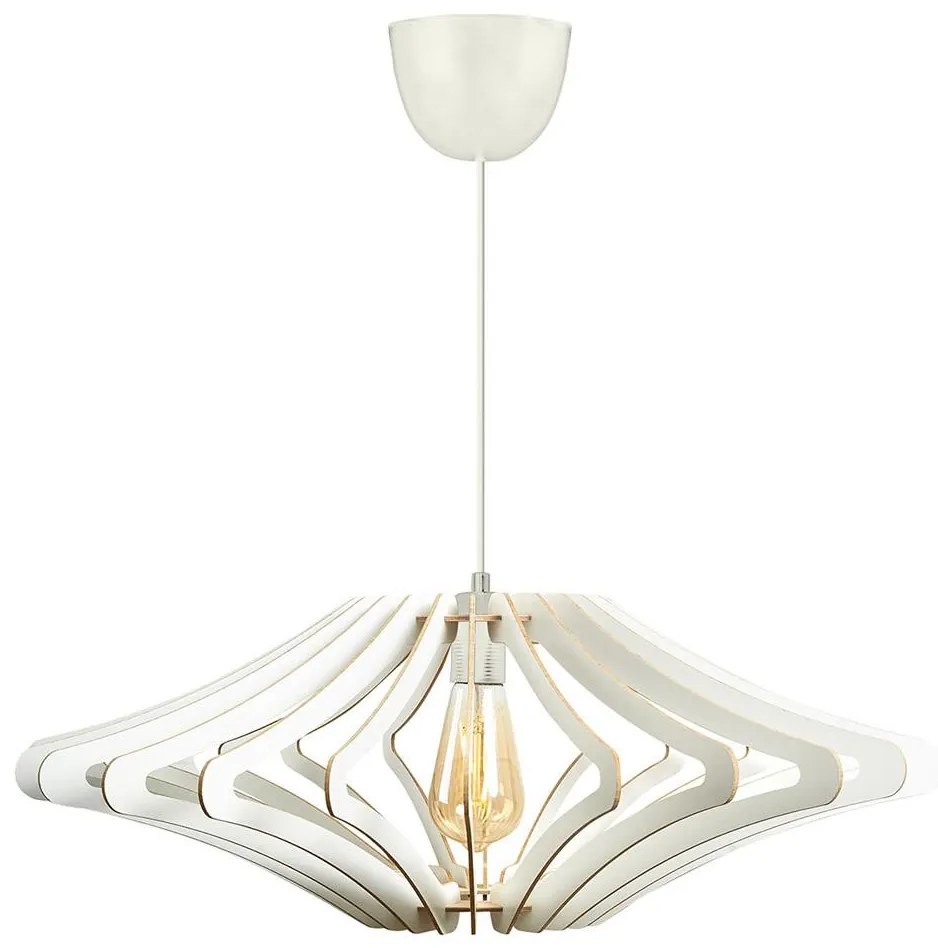 Luster na lanku 1xE27/60W/230V biela pr. 47 cm biela