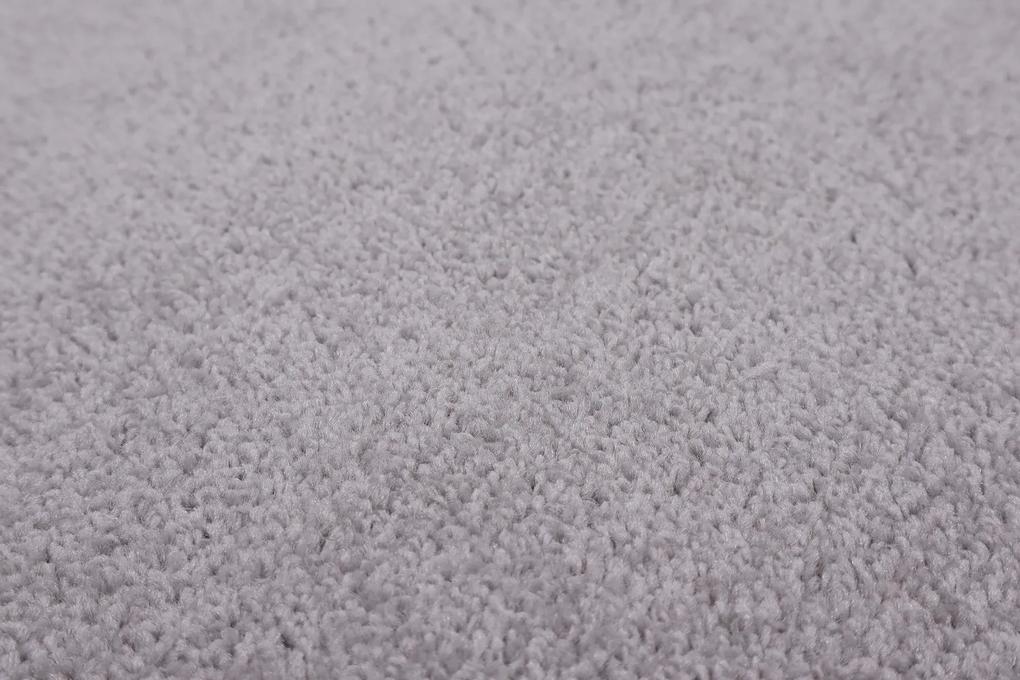 Vopi koberce Kusový koberec Eton sivý 73 kruh - 100x100 (priemer) kruh cm