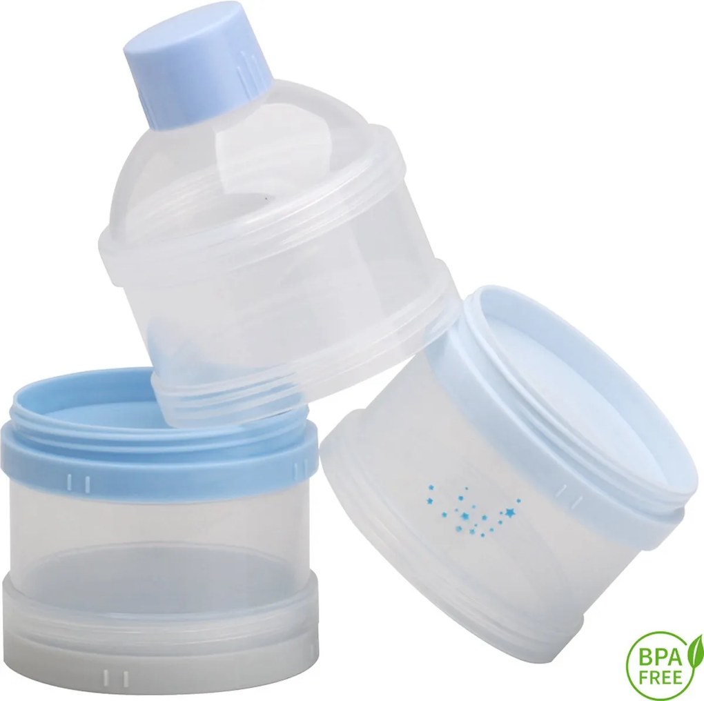 CMP Paris Zásobník na umelé mlieko, 3 stohovateľné dózy, ružová