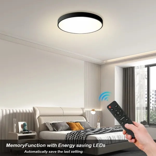 Brilagi - stmievateľné LED svietidlo POOL LED, 60 W, 230 V, 3000–6000 K, priemer 60 cm, čierne + diaľkové ovládanie