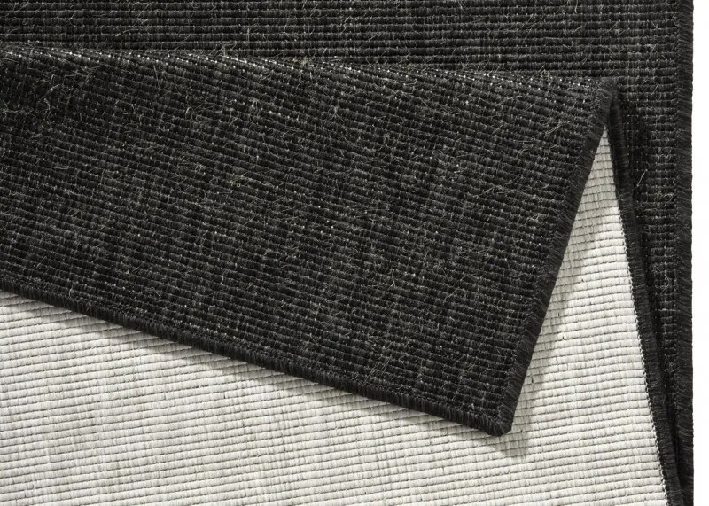 NORTHRUGS - Hanse Home koberce Kusový koberec Twin-Wendeteppiche 103096 schwarz creme - 80x350 cm