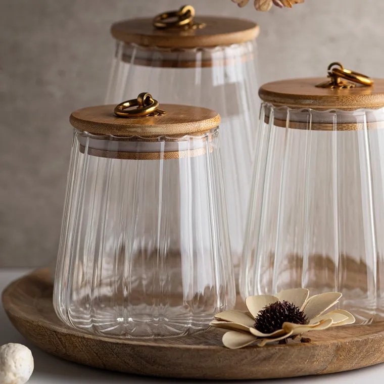 Sklenená dóza s vekom BELLA, 1000 ml