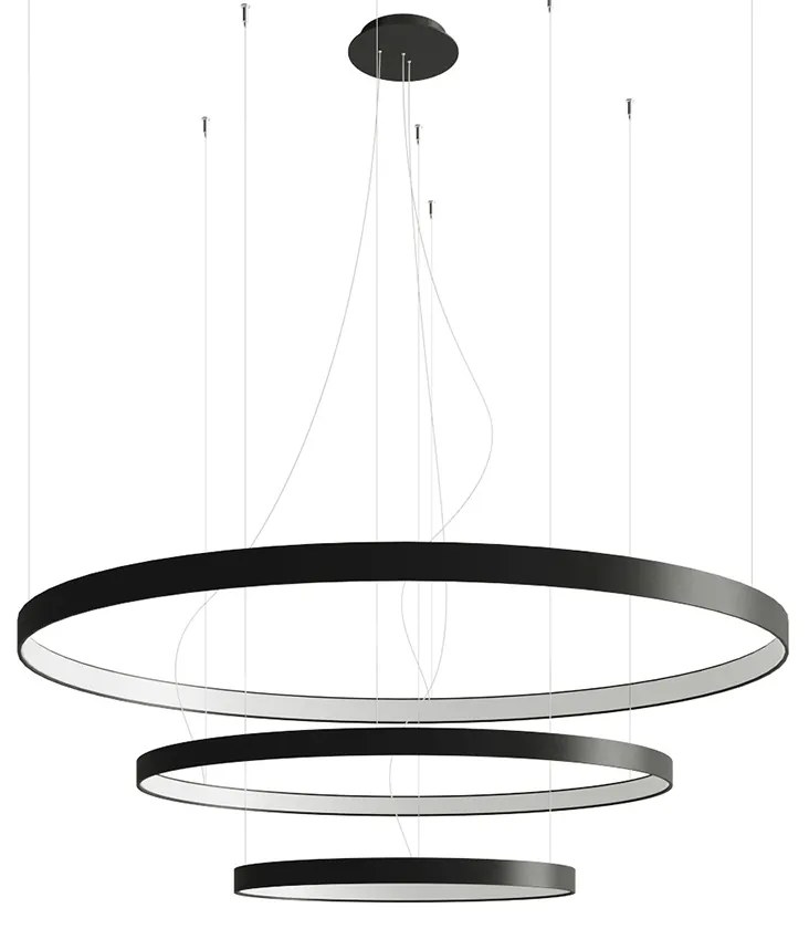 Závesné LED svietidlo Rio 3 55/78/110, 3x LED 150w, 3000k, b