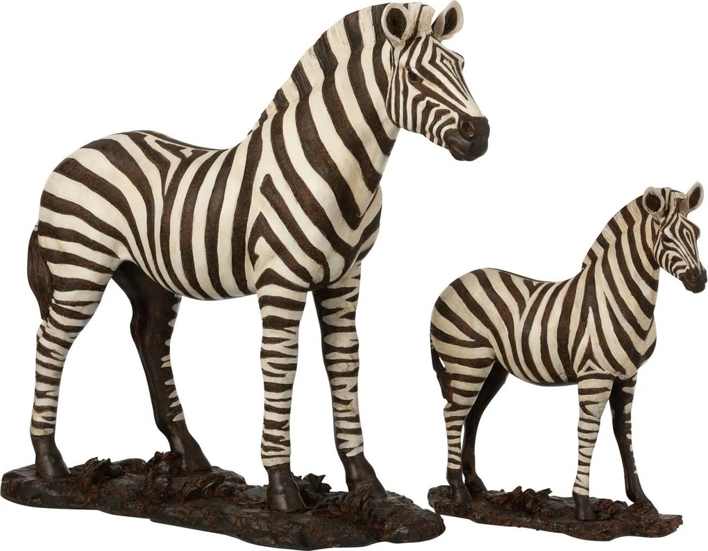 Bielo-čierna antik dekorácia Zebra - 31*11*32 cm