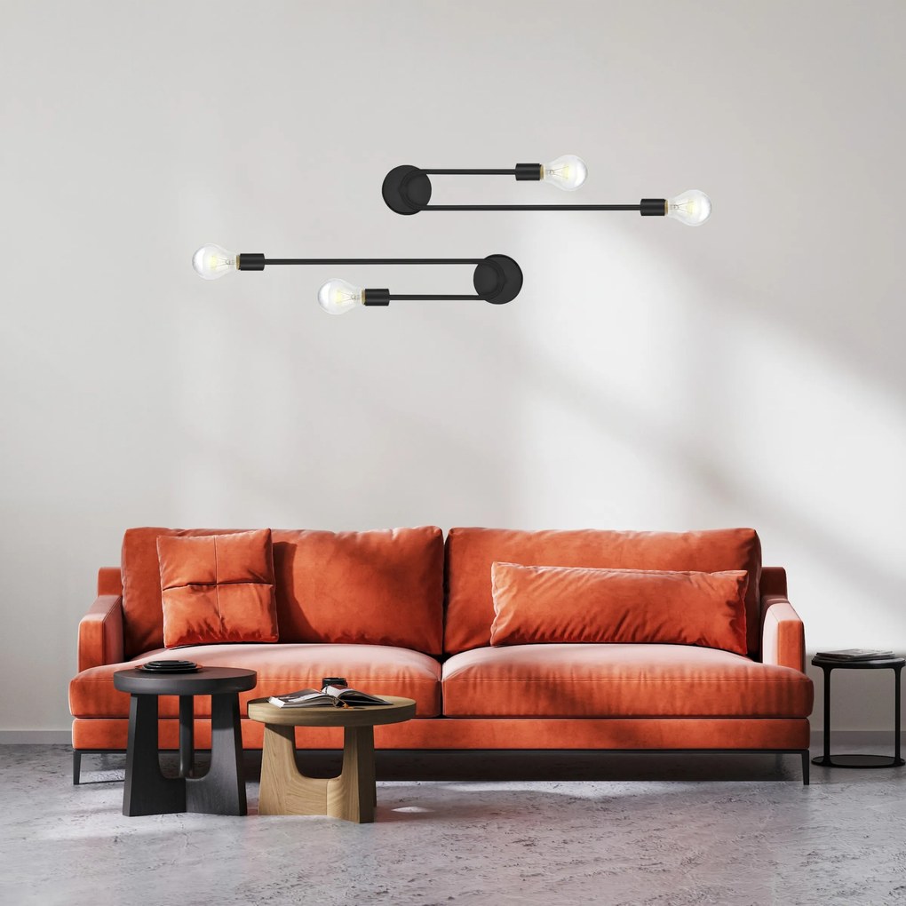 Nástenná lampa KINKIET STYLE XIV čierna