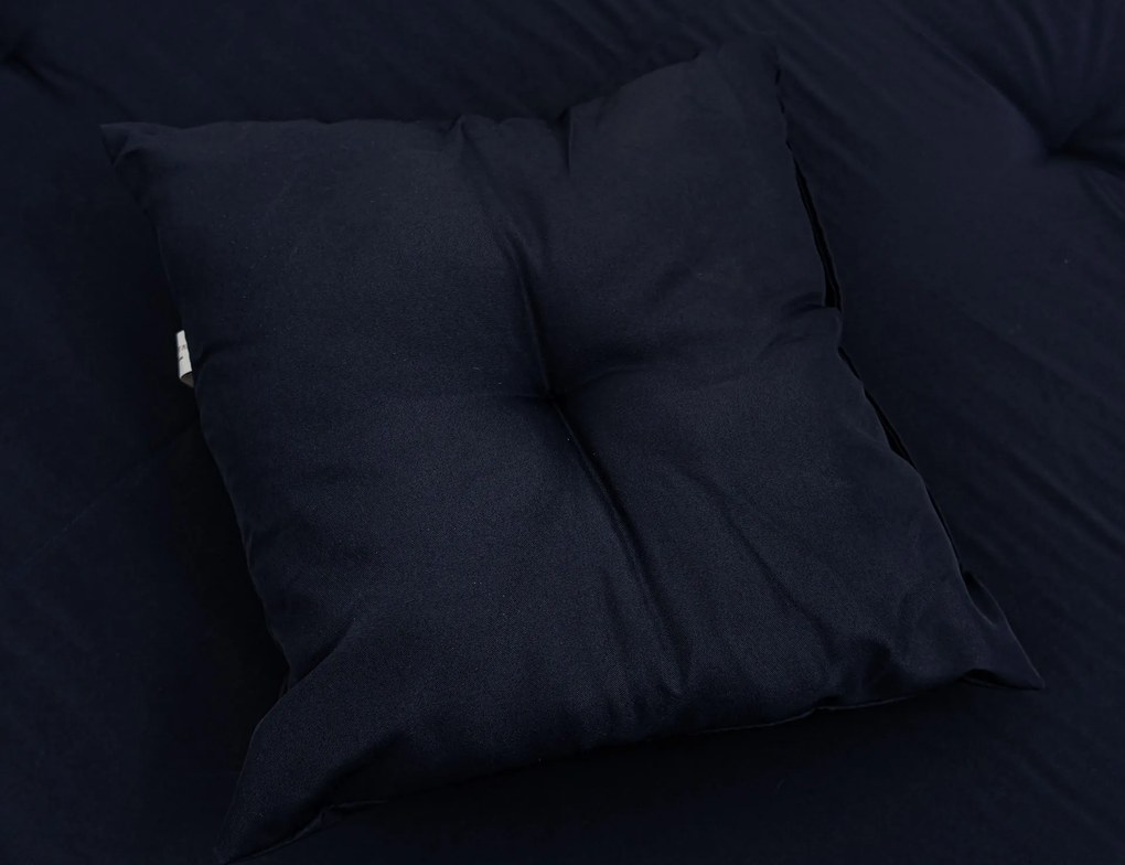 Záhradná hojdačka so strieškou, skladacia 2x1 námornícka modrá