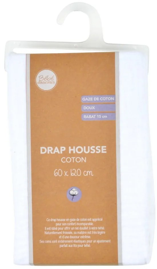 Napínacia mušelínová detská plachta do postieľky 70x140 cm – Bébé Douceur
