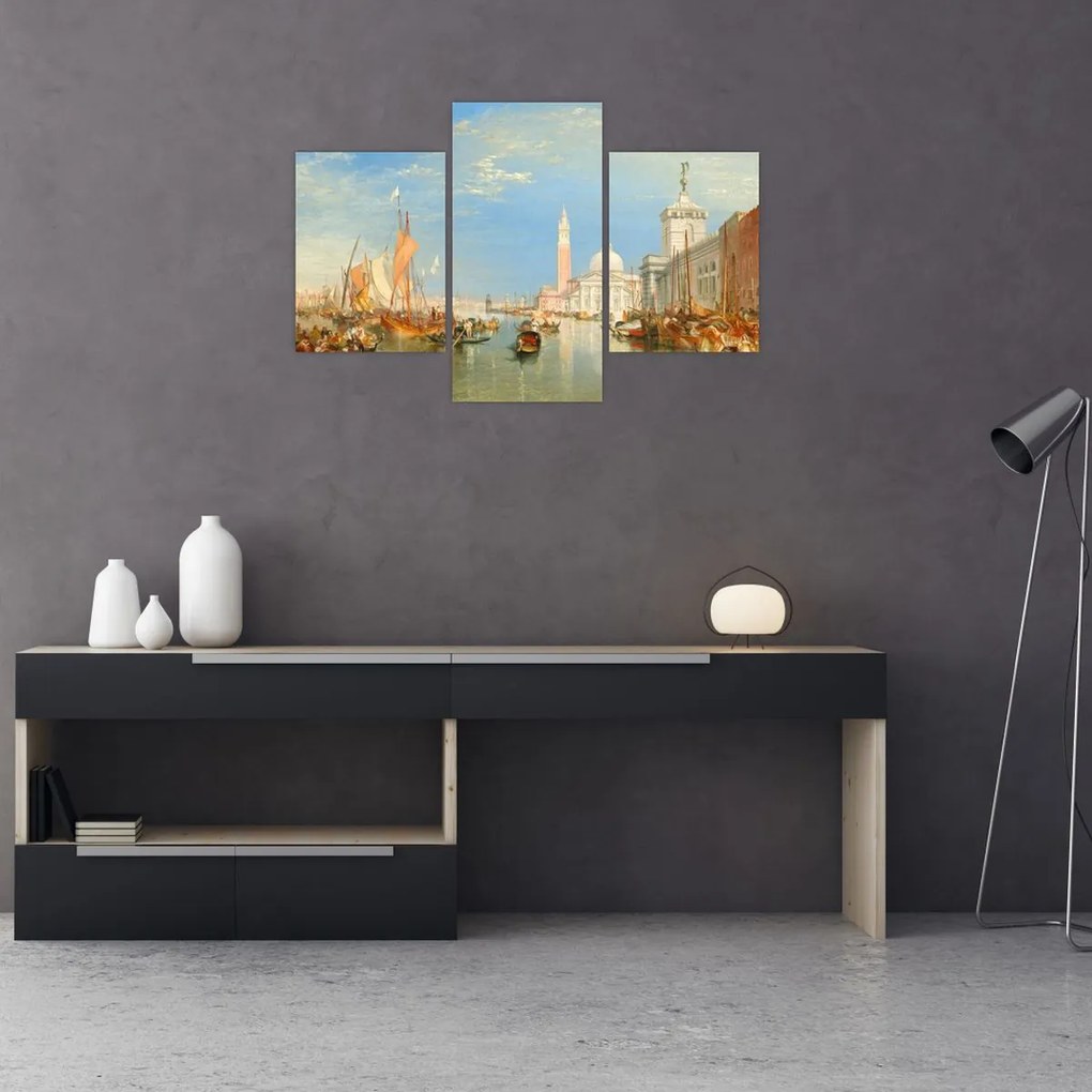 Obraz - Joseph Mallord William Turner, Venice the Dogana and San Giorgio Maggiore, reprodukcia (90x60 cm)