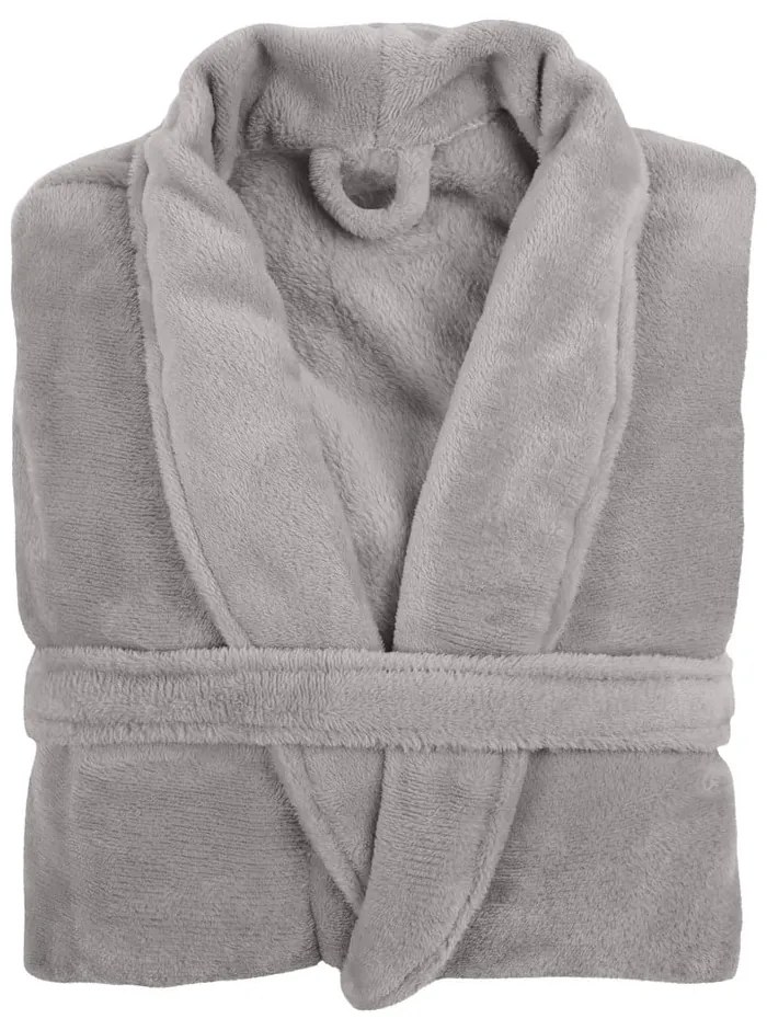 Svetlosivý plyšový župan Tiseco Home Studio Cozy, S/M