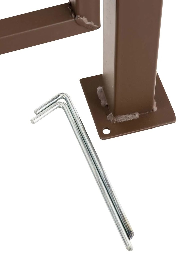 Pergola na popínavé rastliny Luxor s bránkou - Hnedá