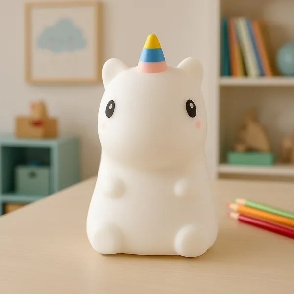 LED RGBW Stmievateľné nabíjateľné detské nočné svetlo UNICORN LED/1W/5V 1200 mAh