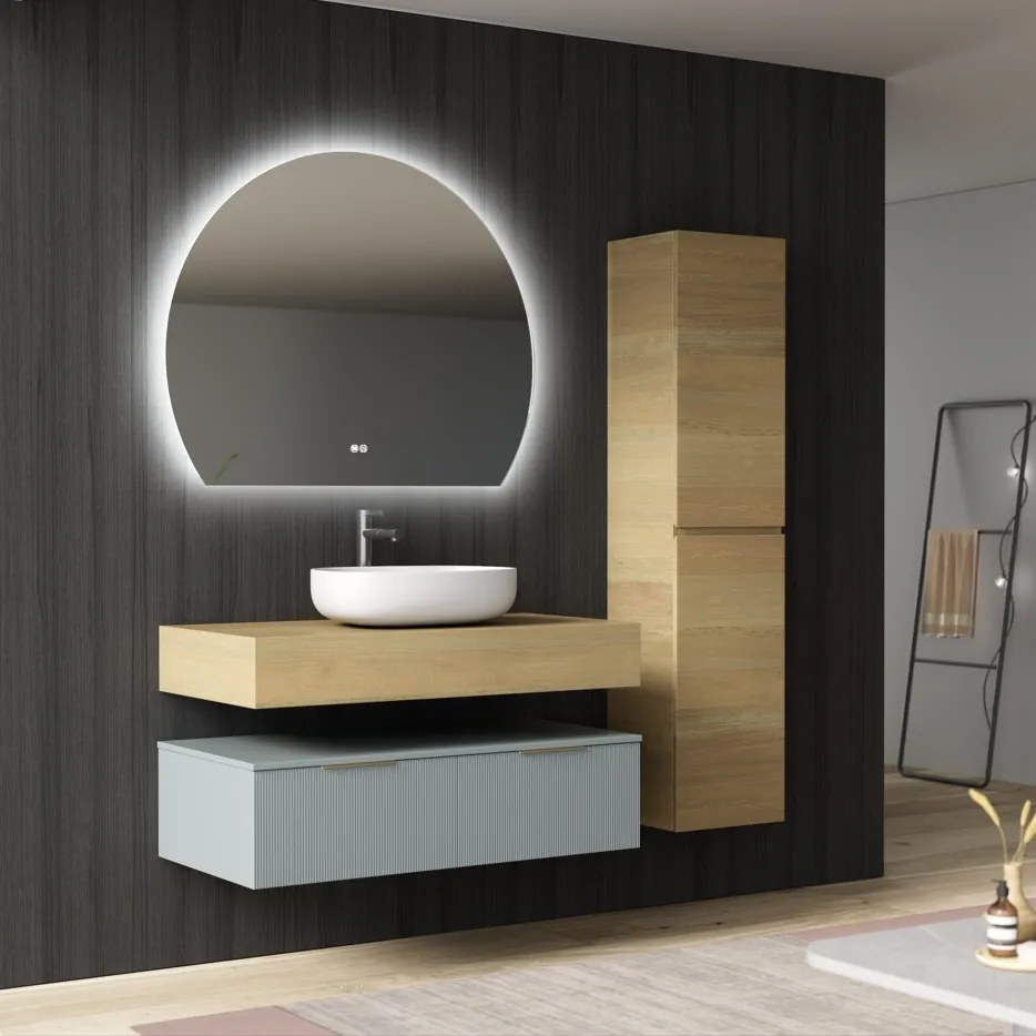 Erga Paloma, LED zrkadlo 100x80cm, 2415 lm, 3 farby svetla, ERG-V01-PALOMA-1080-CL